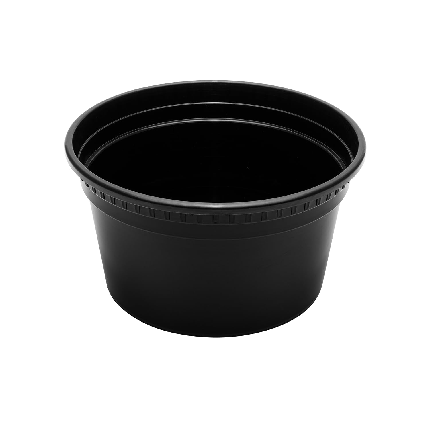 12oz 240 ct Black PP Injection Molded Round Deli Containers with Lids (240 Count)