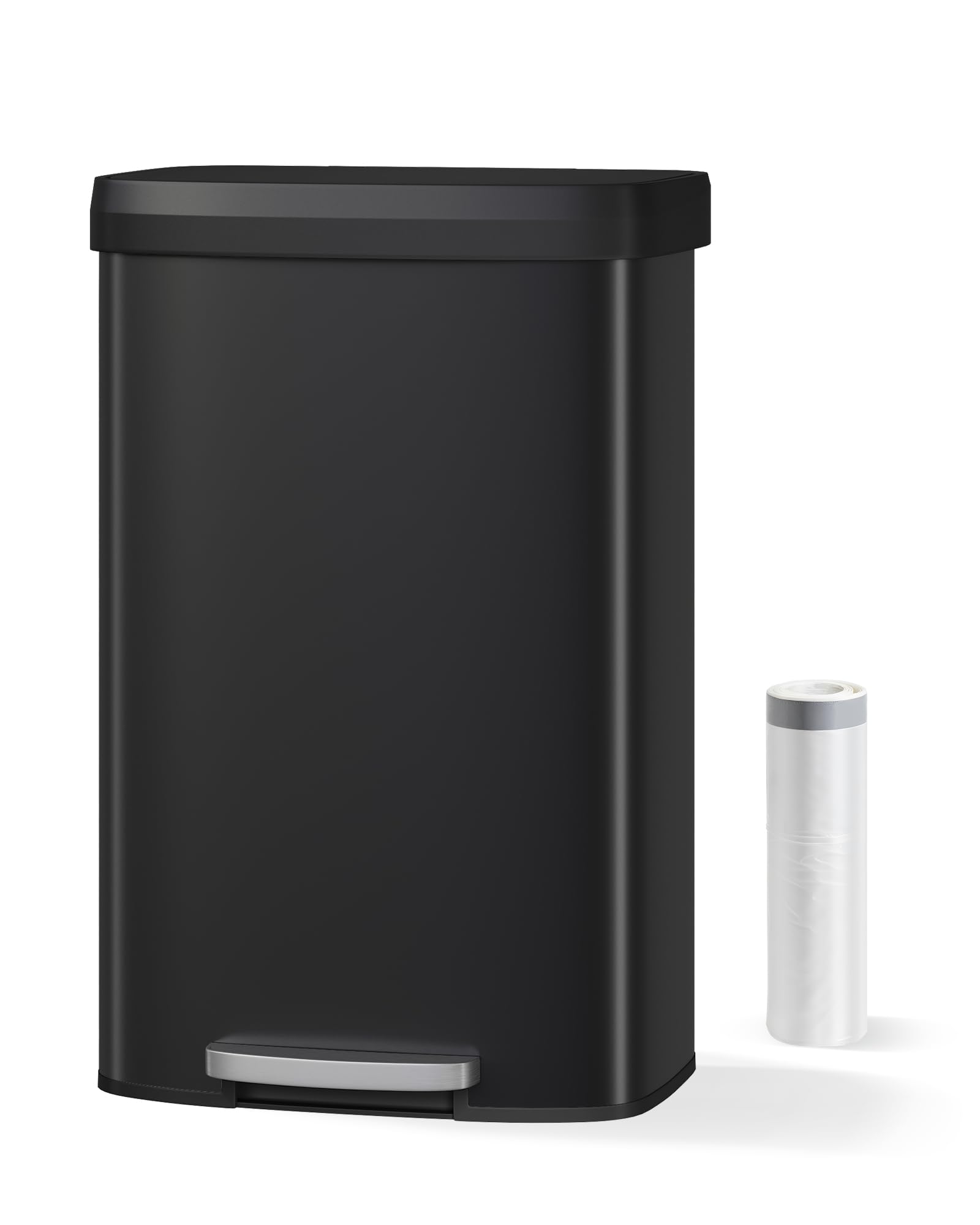 21 gal 80 L Metal Trash Can with Lid