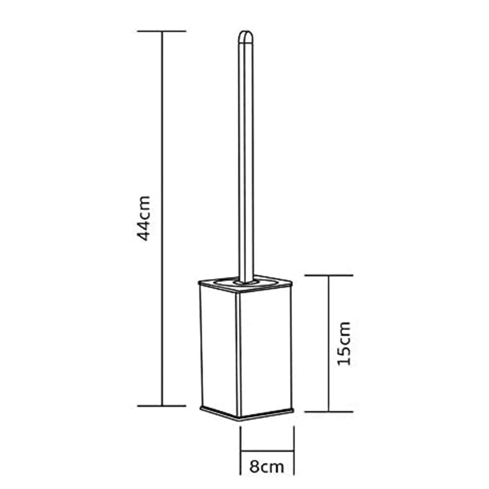 Toilet Brush Holder Stainless Steel 304 Standing Gold Square Toilet Brush Holder for Bathroom Storage and Organization