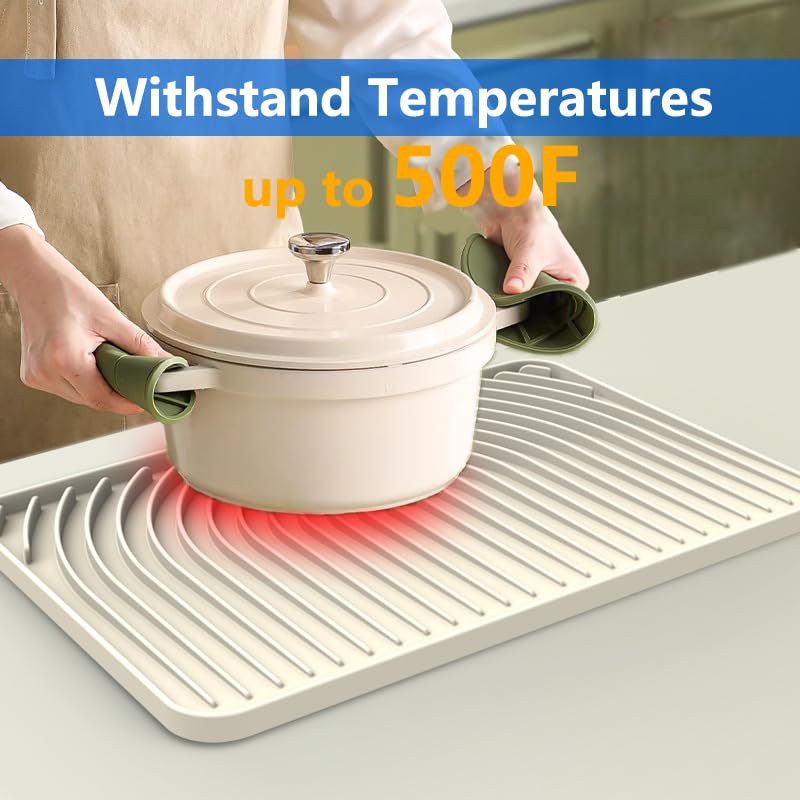 Dish drying mats for kitchen counter