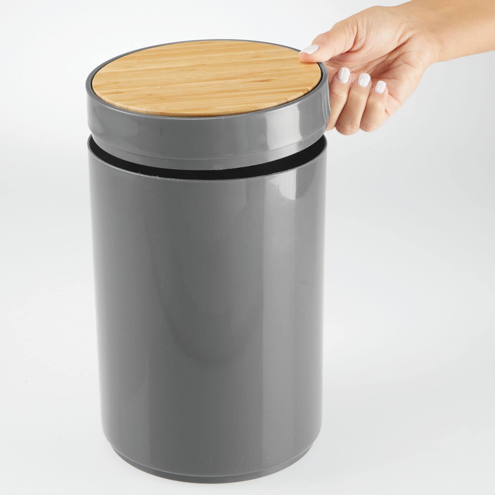 Plastic Round Trash Can Small Wastebasket