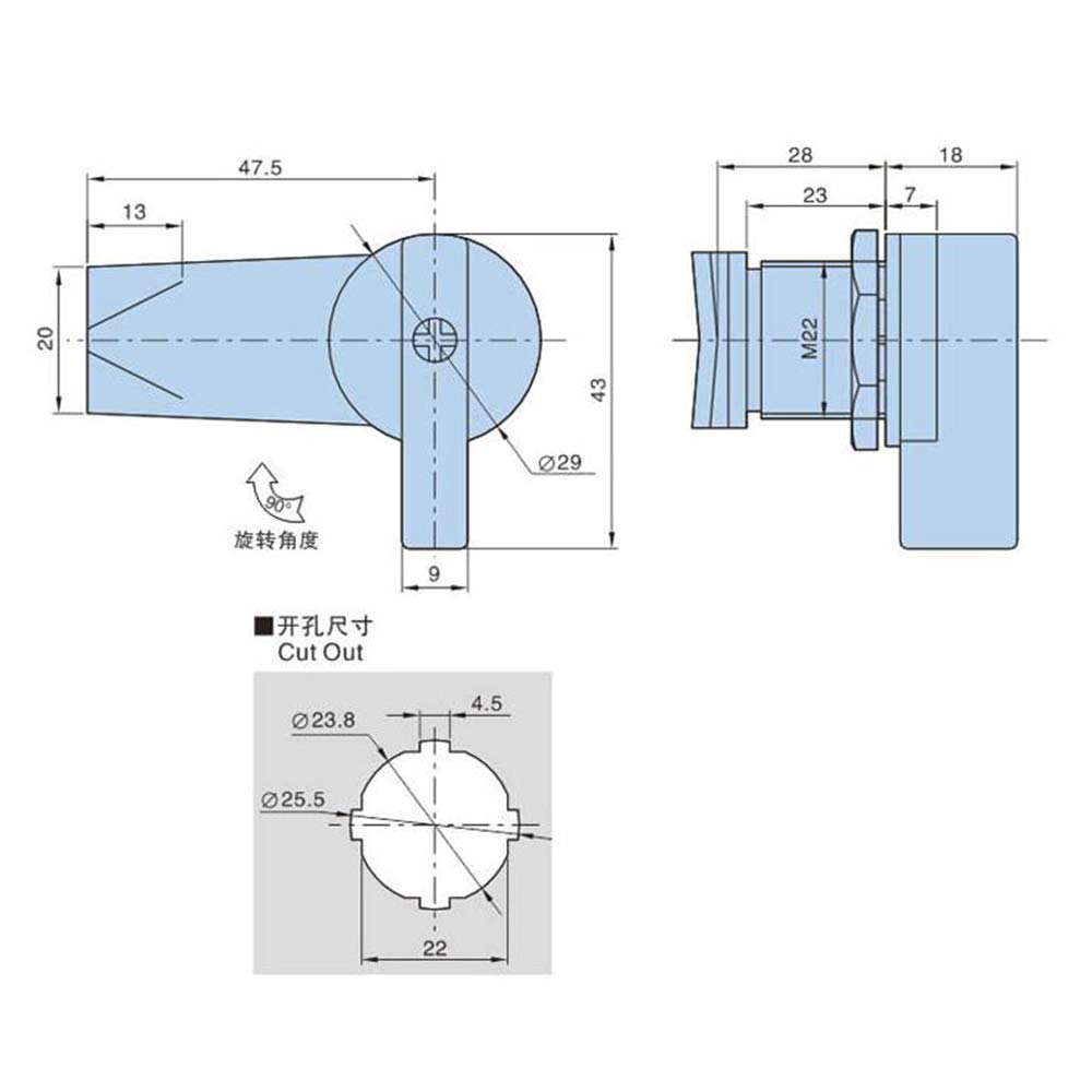 Thumb Operated Offset Thumb Cam Lock
