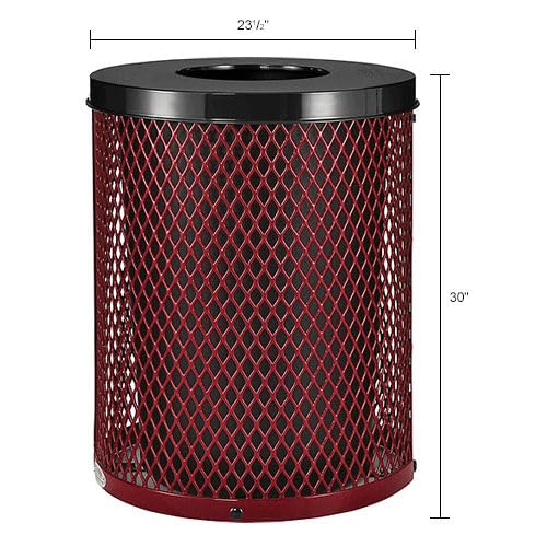 Outdoor Diamond Steel Trash Can