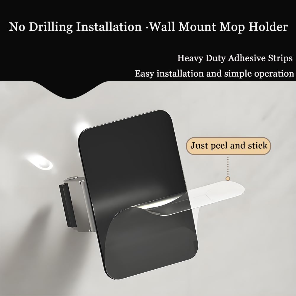 3 Pack Broom Holder Wall Mount & Mop Wall Mount Organizer (3 Count)