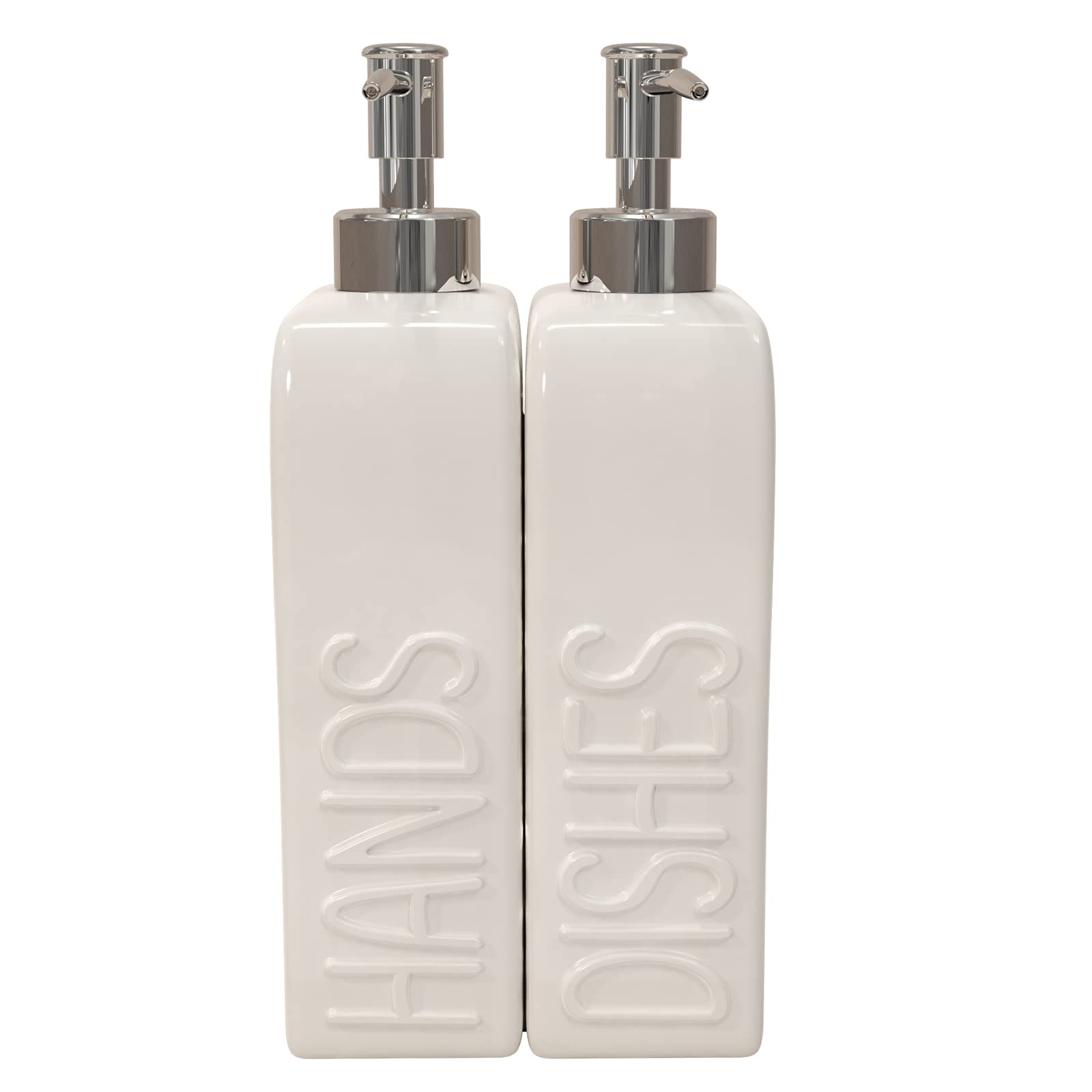 Soap Dispenser Set with Stainless Steel Pump (2 Count)