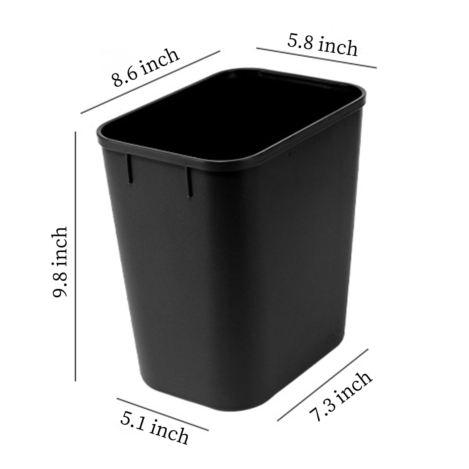 Black Small Trash Can 4Pack (4 Count)