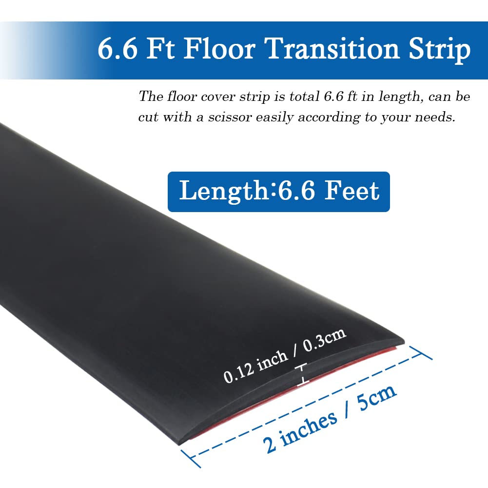 Vinyl Floor Transition Strip Self Adhesive Threshold Strip (6.56 Foot)