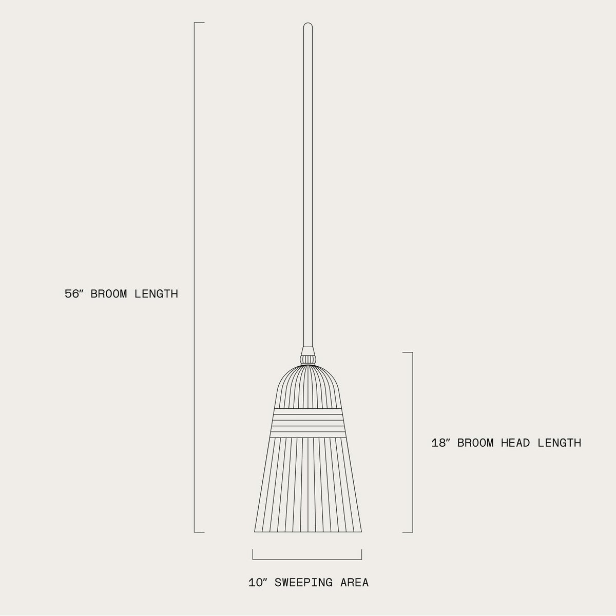 Corn Broom with Wood Handle Heavy Duty Indoor Outdoor Broom