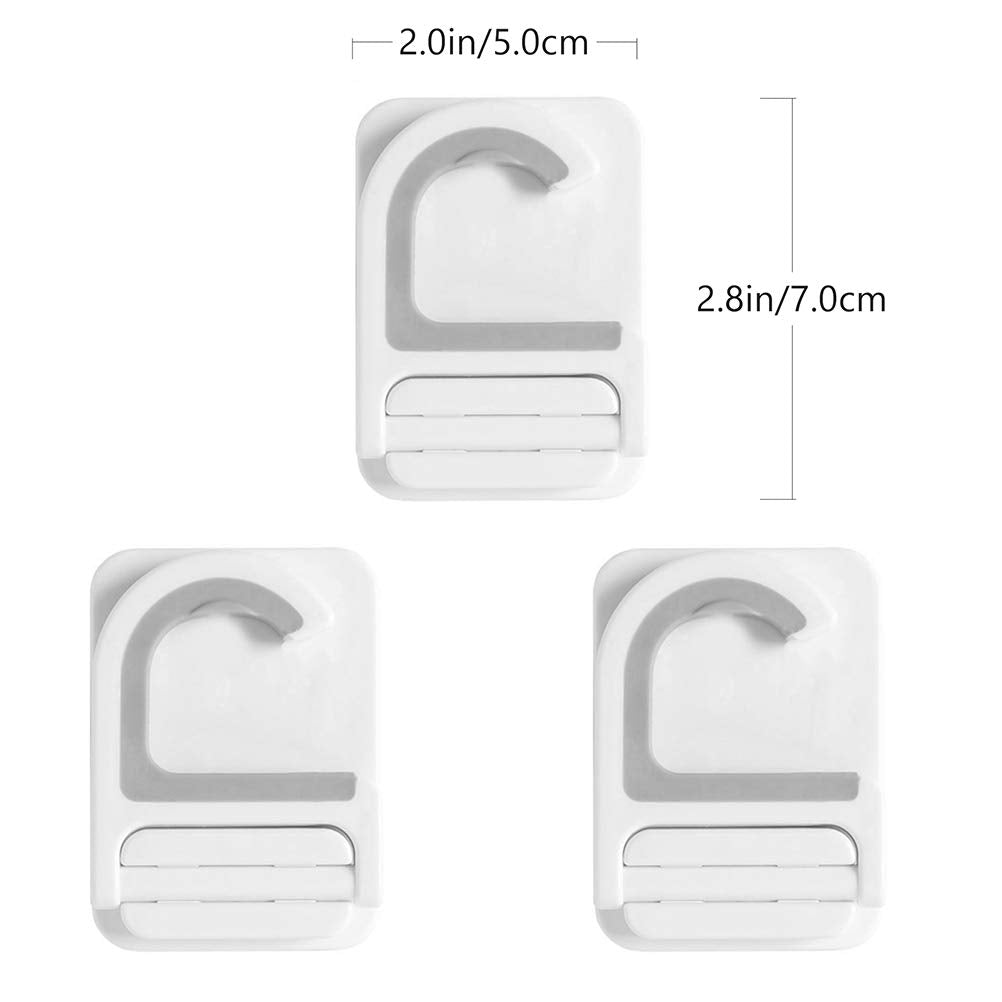 Punch Free Mop Hooks Adhesive Broom Holder Wall Mount 3 (3 Count)