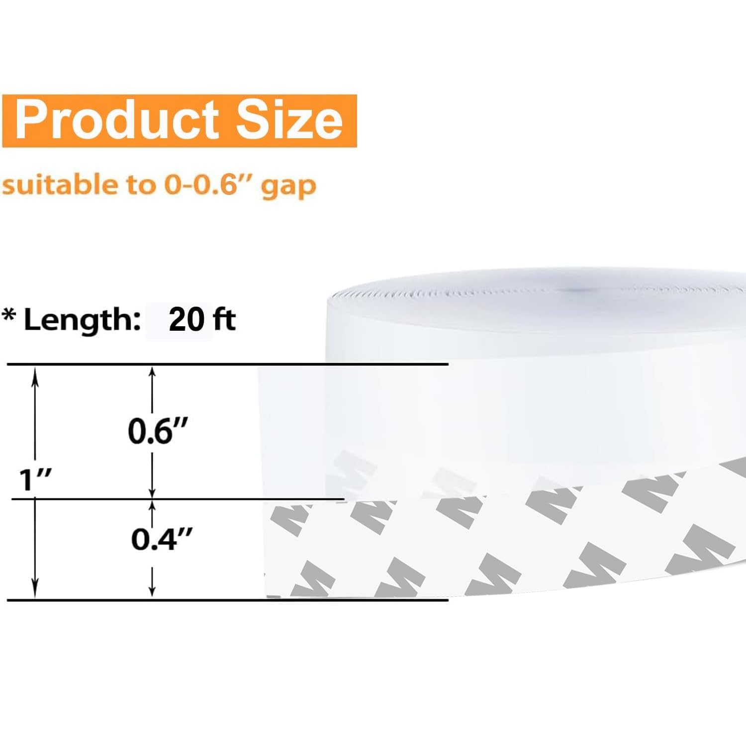 Weather Stripping Door Seal Strip Tape (20 Foot)
