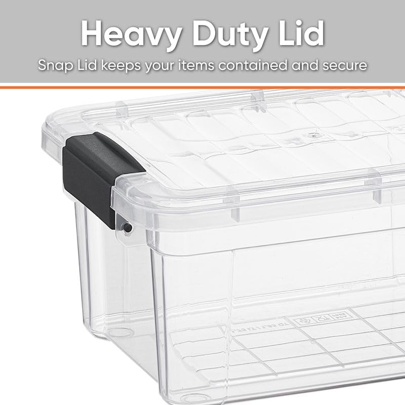 Clear Storage Bins with Lids (2 Count)