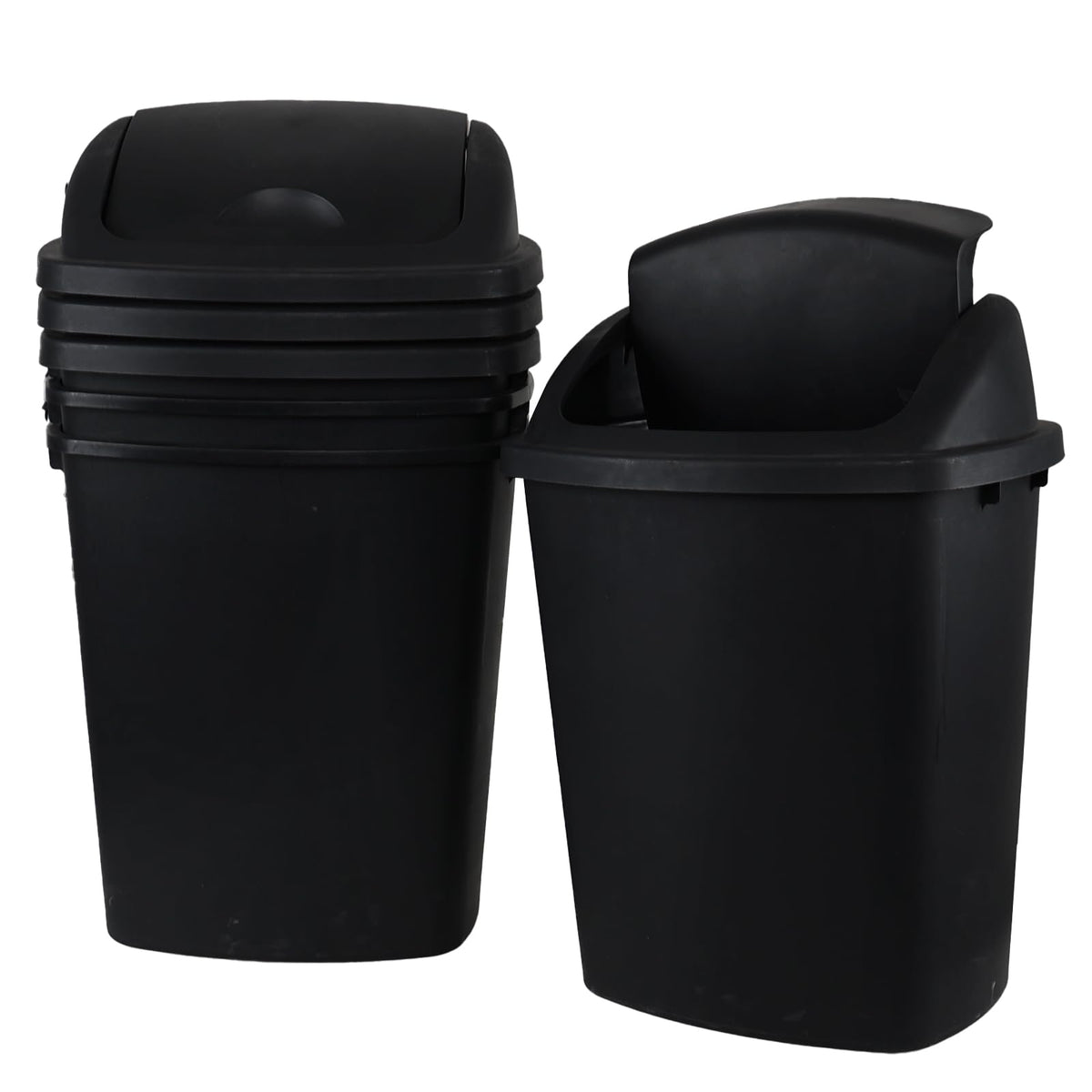 4 Pack 10 Gallon Swing Top Trash Can (4 Count)
