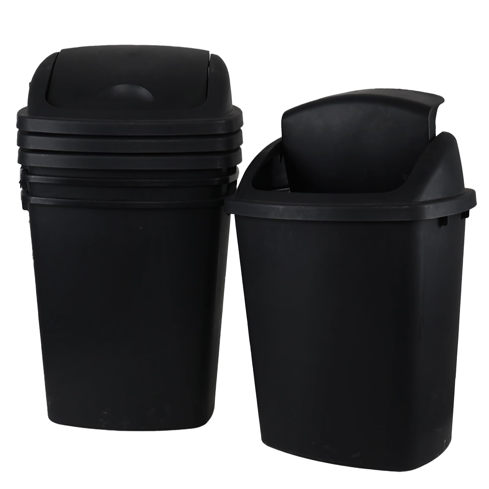 4 Pack 10 Gallon Swing Top Trash Can (4 Count)