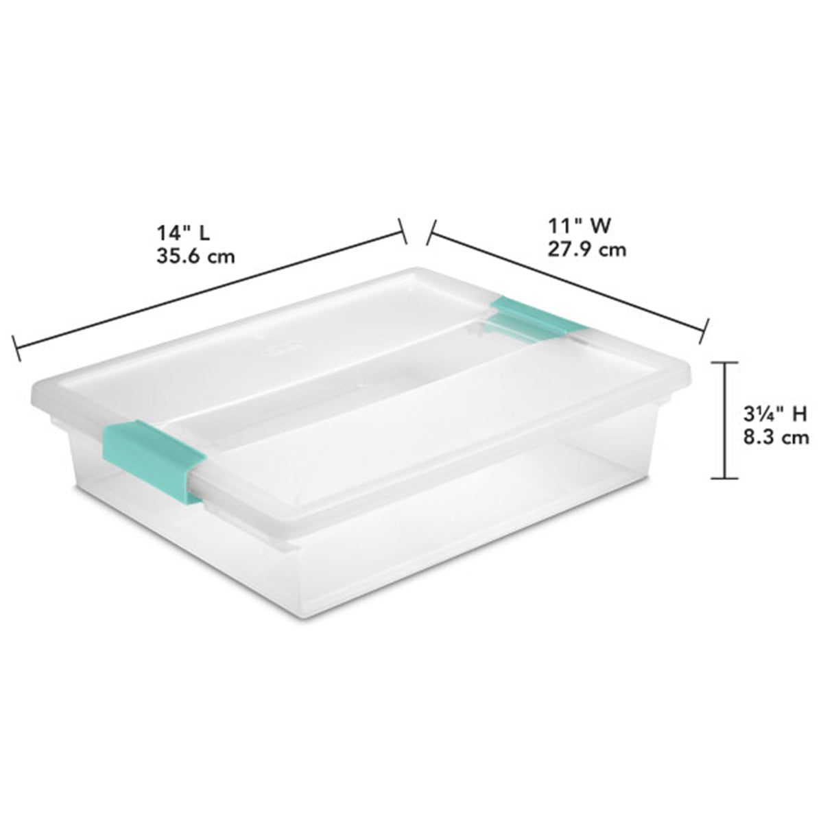 Clip Box Stackable Clear Plastic Bins (12 Count)