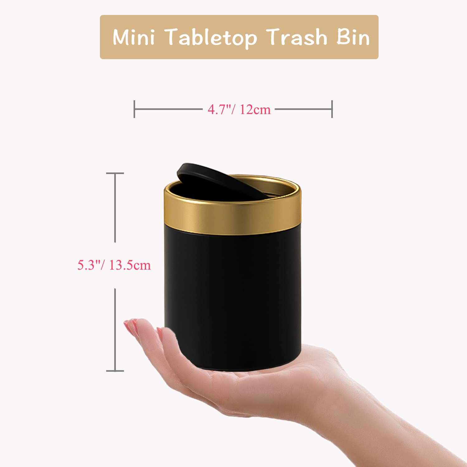 Mini Trash Can with Lid