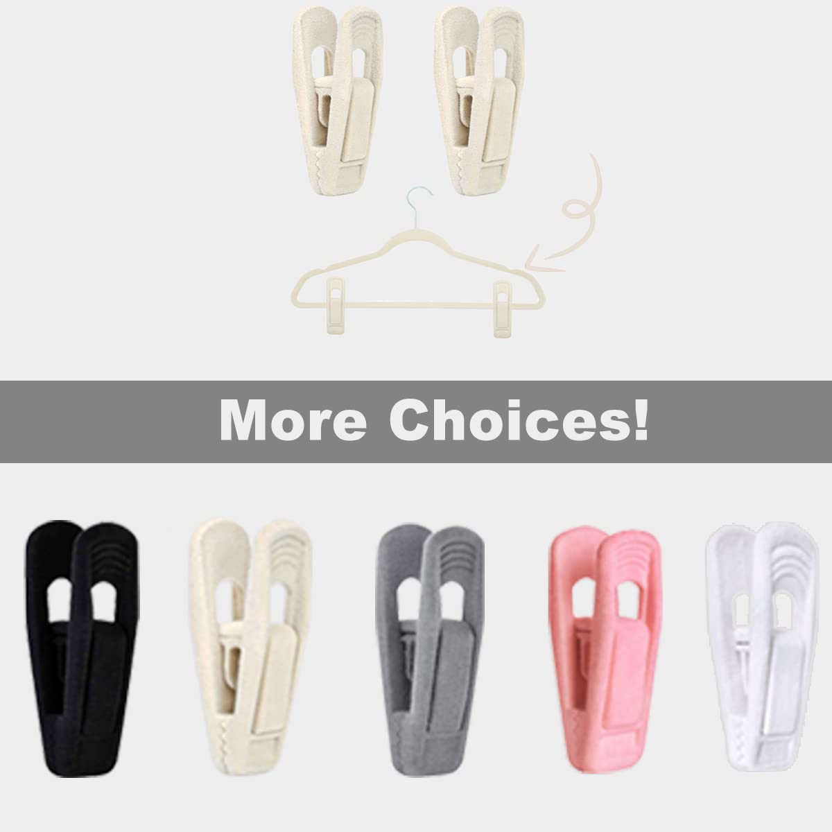 Velvet Hanger Clips for Velvet Hangers (20 Count)