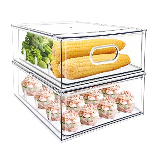 2Pack Stackable Fridge Drawers Pull (2 Count)
