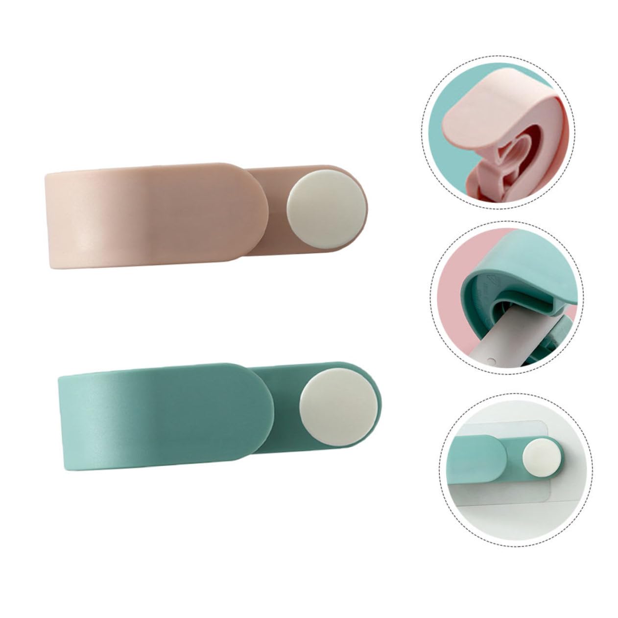 2pcs Punch Mop Hanger and Broom Hook Easy to Install Wall