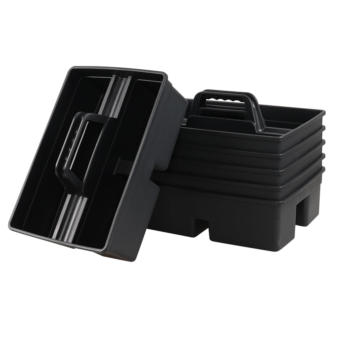 6 Pack Plastic Cleaning Caddy with Handle (6 Count)