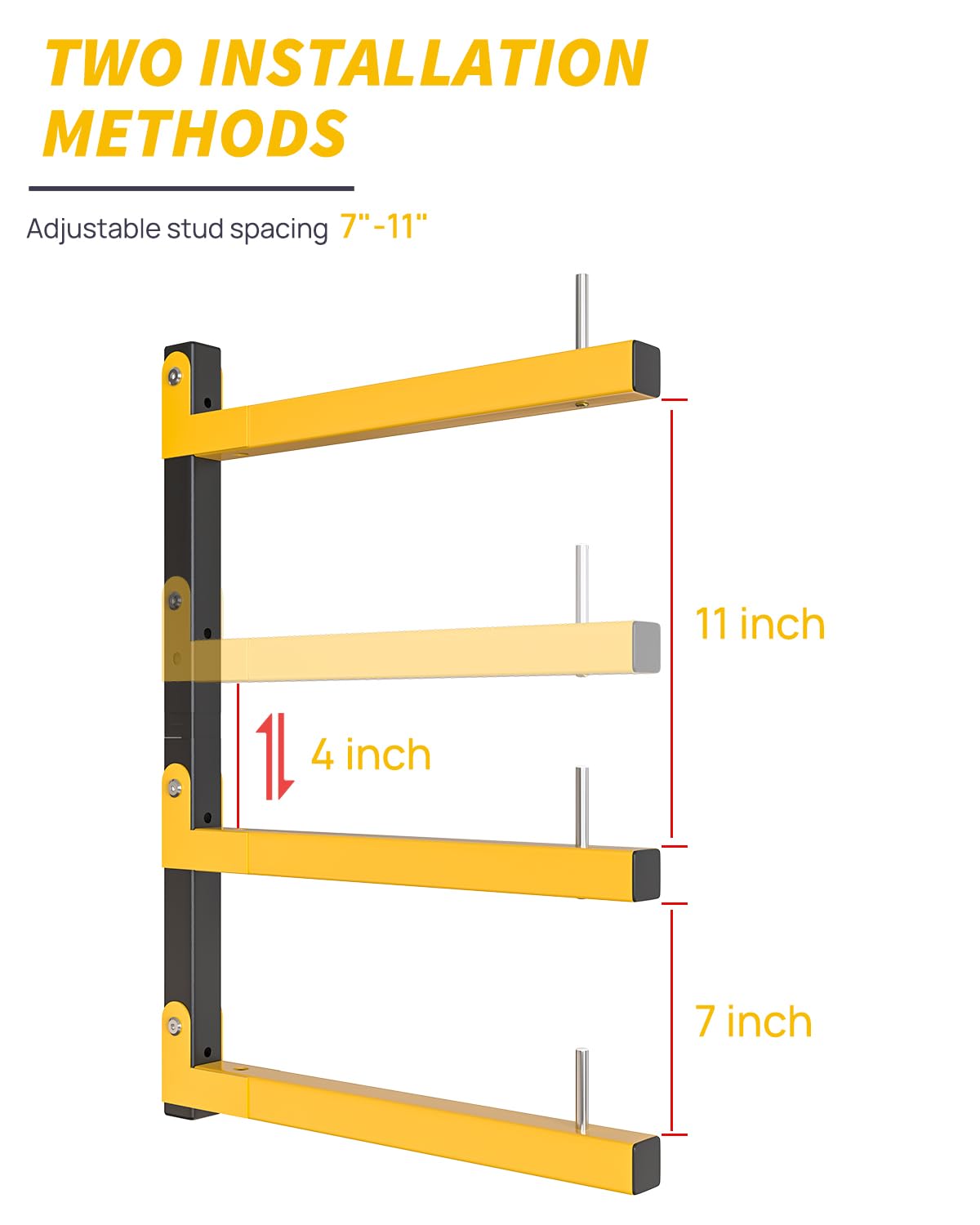 Lumber Rack Wall Mount Storage Racks Folding Wood Organizer Heavy Duty Shelf Brackets With 6 (4 Count)