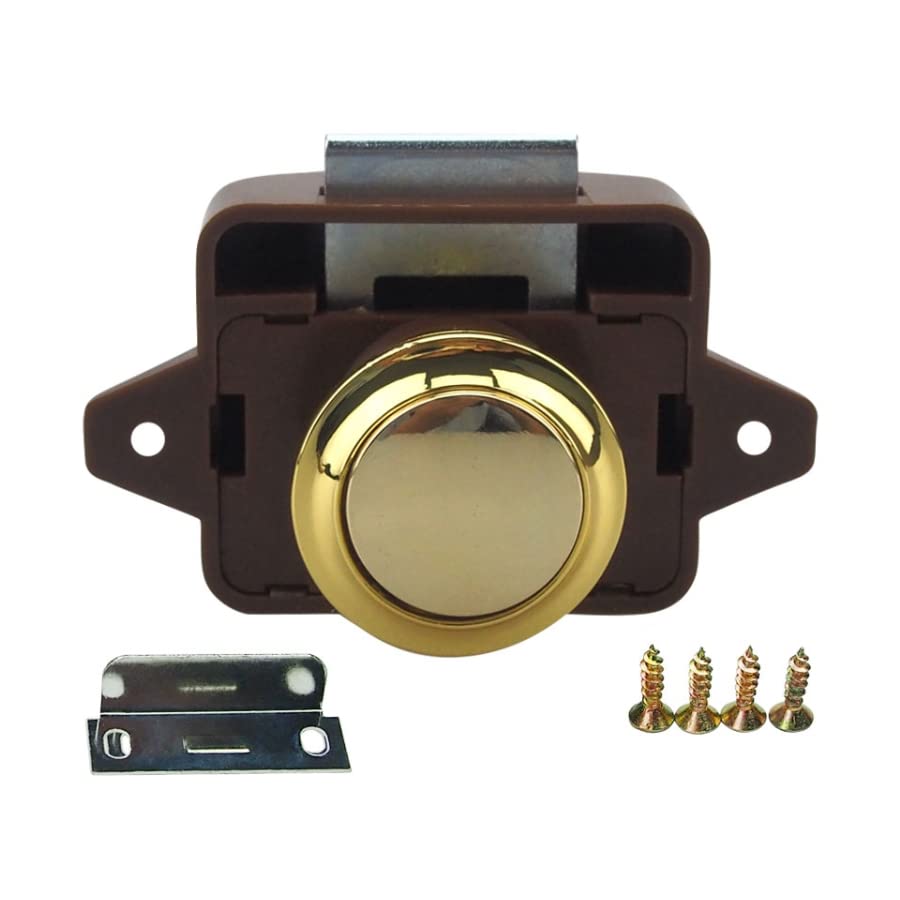 Set of 5 Push Button Latch Cupboard for RV Camper Motor Home Caravan (5 Count)