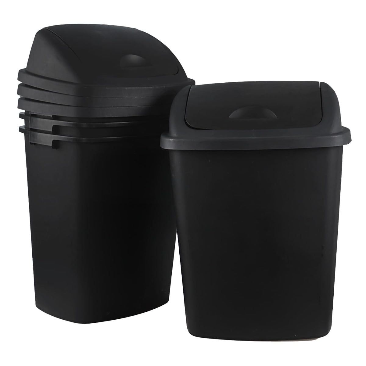 18 Gallon Large Swing Top Trash Can (4 Count)