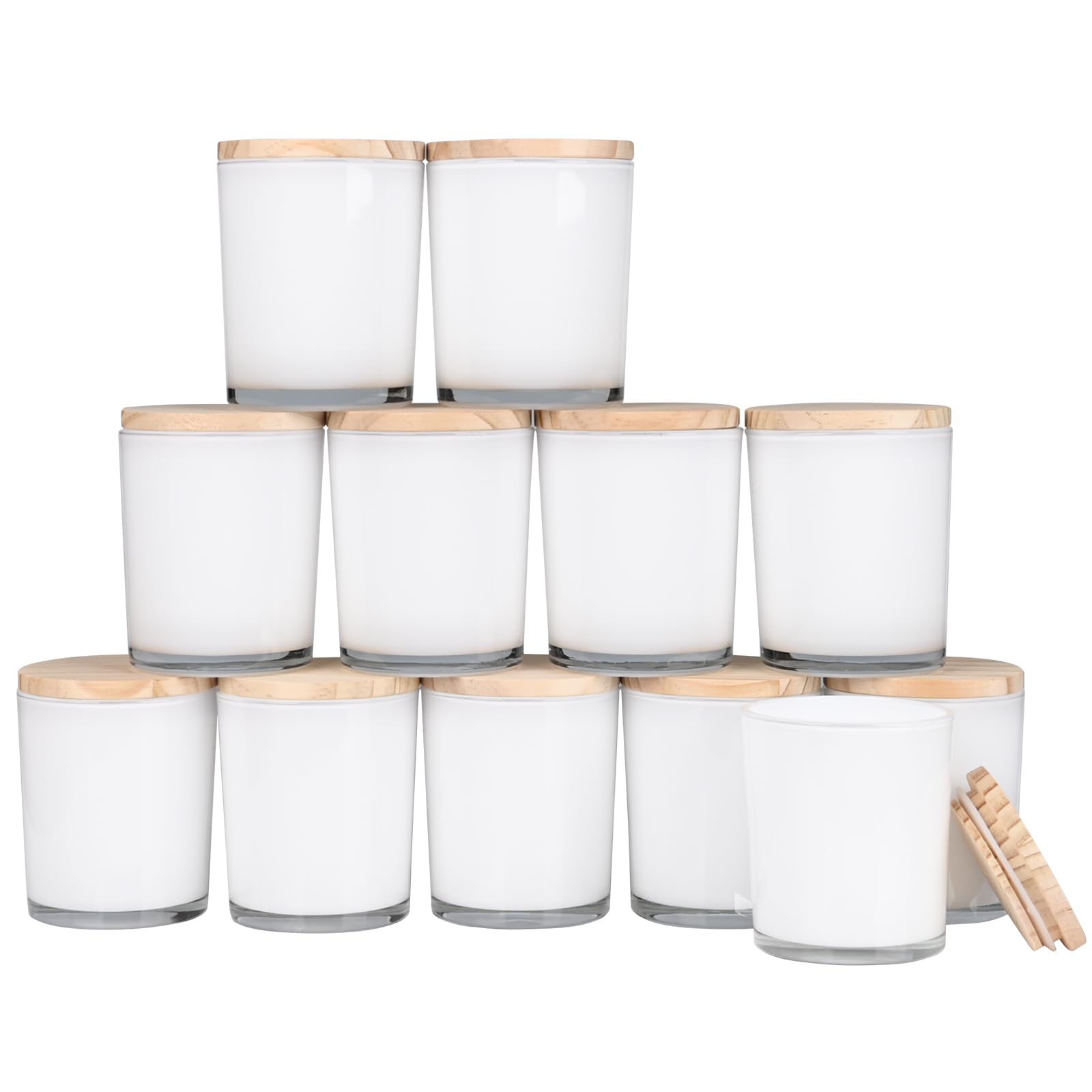 Thick Candle Jars for Making Candles 12 Pcs (12 Count)