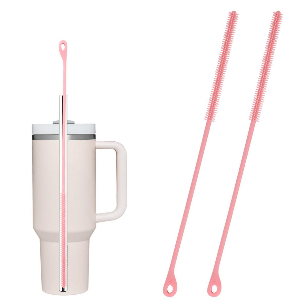 2pcs Silicone Straw Cleaner Brush (2 Count)