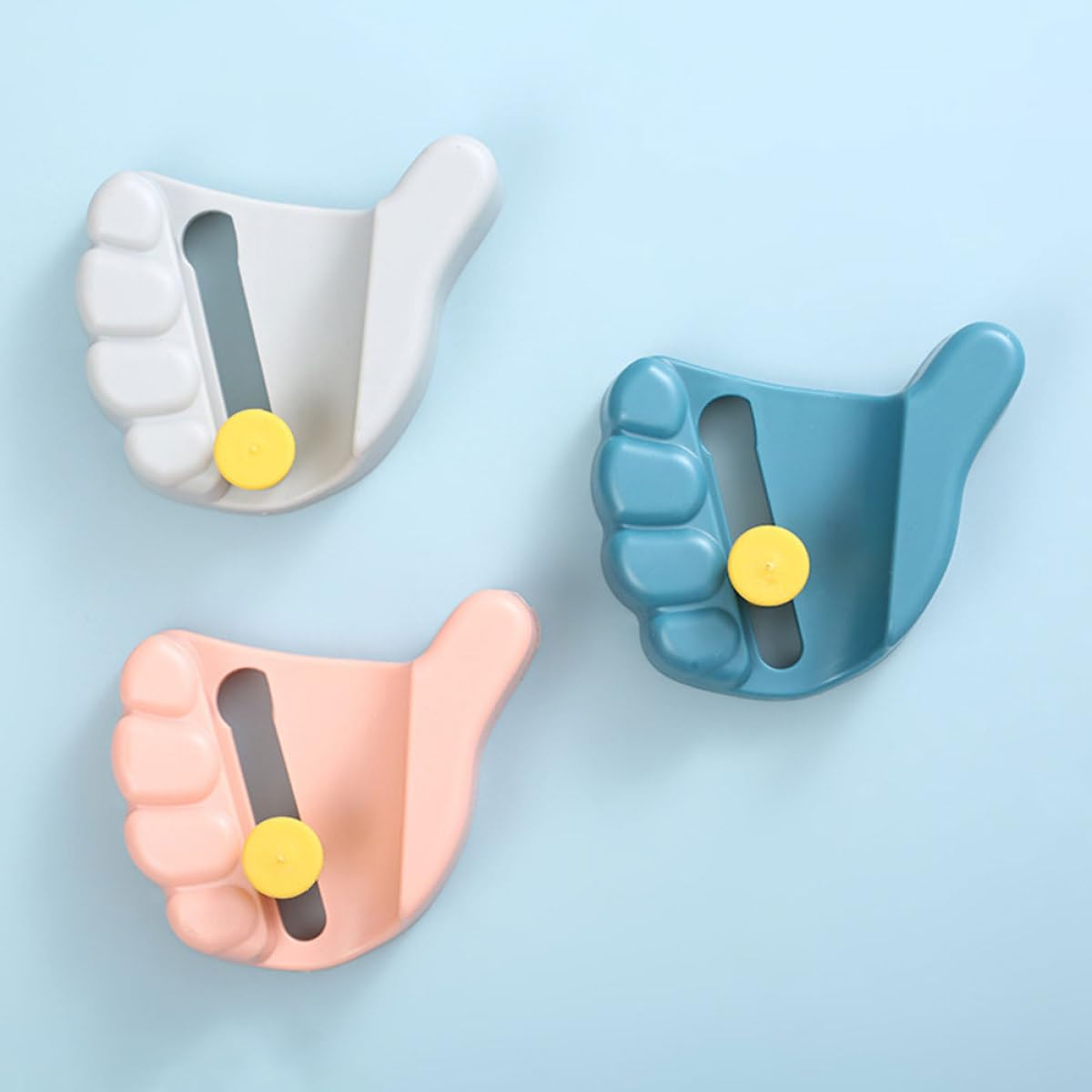 Punch Free Wall Mounted Mop Holder Clips 6pcs Anti