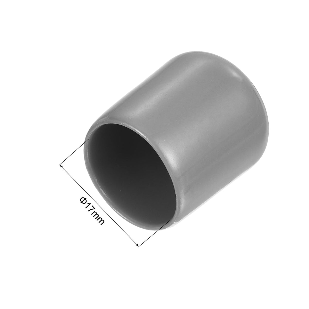 20pcs Rubber End Caps Protective Caps 17mm ID Vinyl PVC Round Tube Bolt Cap Cover Screw Thread Protectors