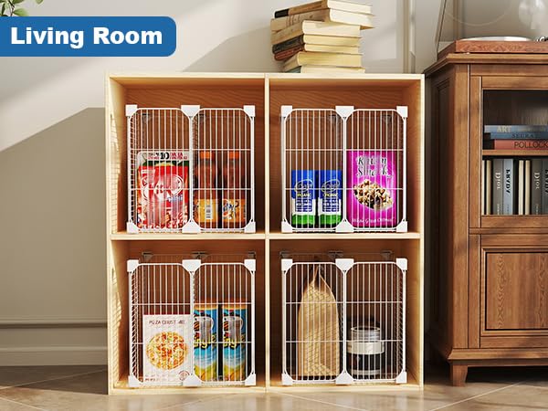 Deep Freezer Organizer Bin with Adjustable Divider Pantry