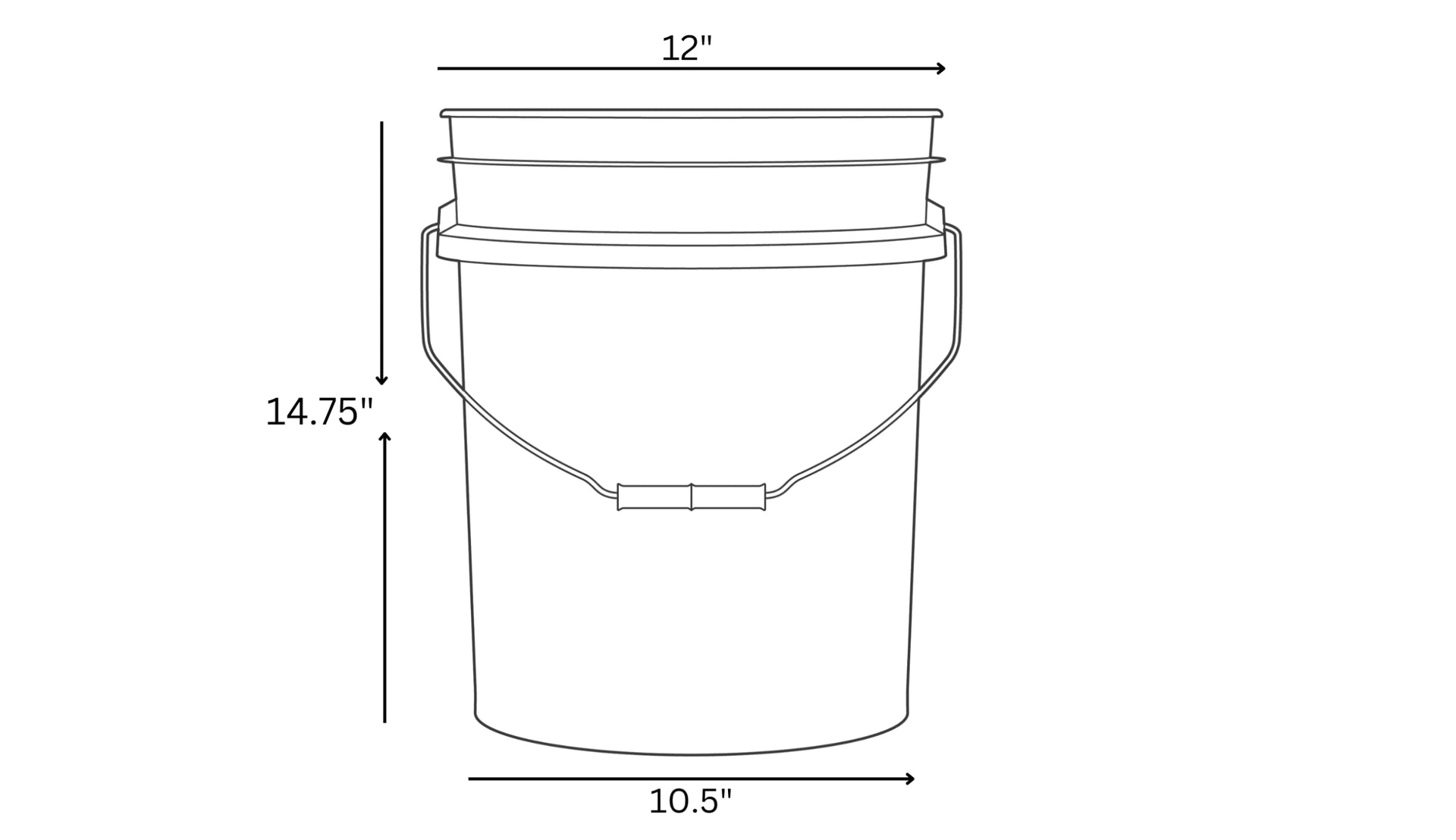 5 Gallon Premium HPDE Plastic Bucket