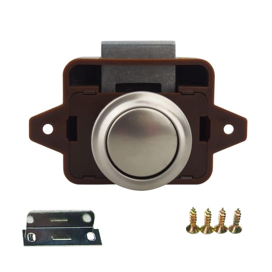 Set of 5 Push Button Latch Cupboard for RV Camper Motor Home Caravan (5 Count)