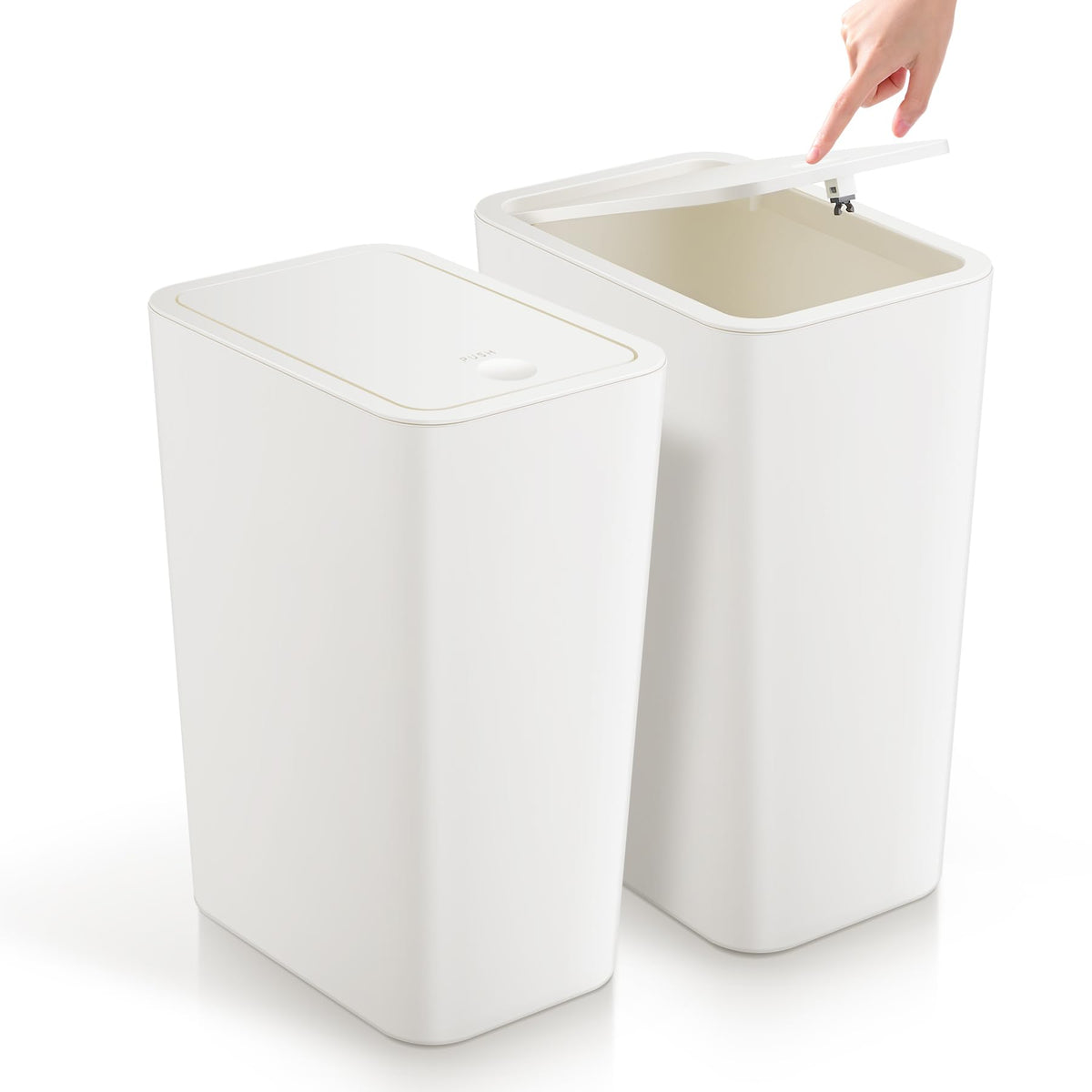 Bathroom Trash Can with Lid (2 Count)