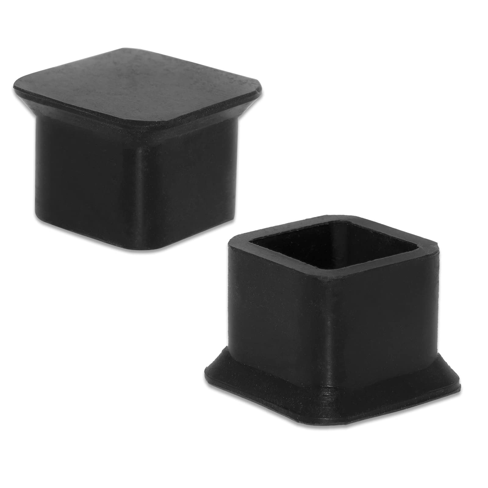 Durable Non Marking Silicone Chair Leg Caps Tips Floor Protectors Square Furniture Table Leg Covers (20 Count)