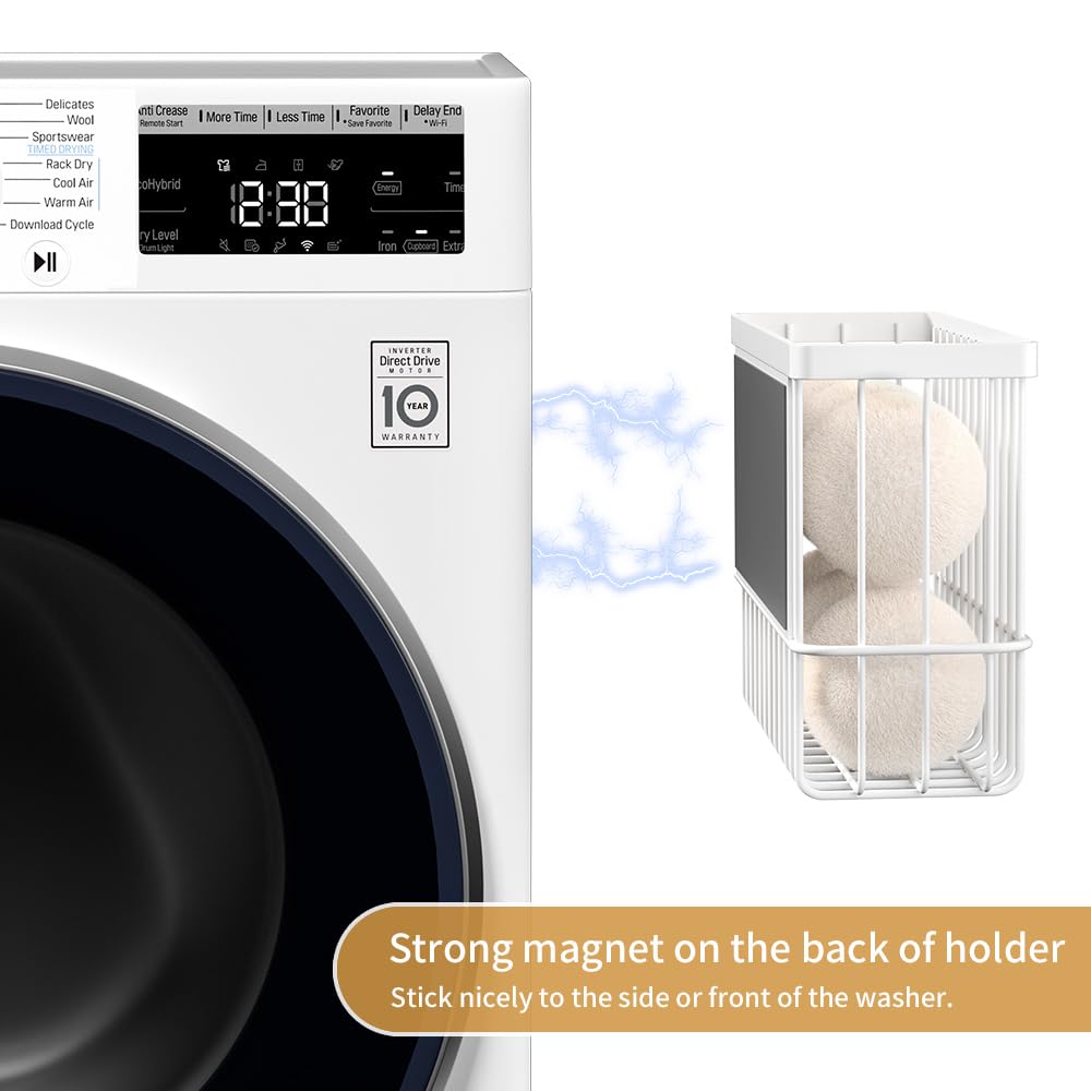 Magnetic Dryer Ball Holder for Laundry Room Organization