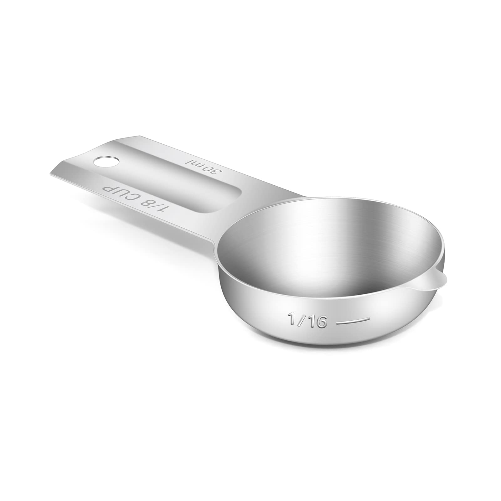 1PCS 1/8CUP(30ml, 1oz) Measuring Cup, 18/8 Stainless Steel Measure Scoop