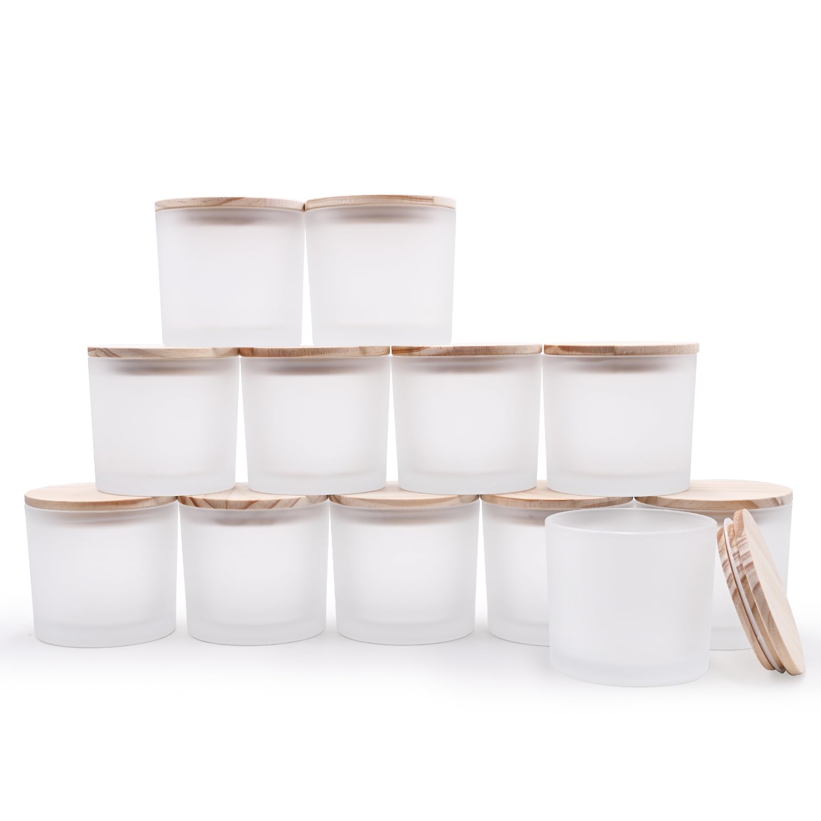 12 OZ Thick Candle Jars for Making Candles 12 Pcs (12 Count)