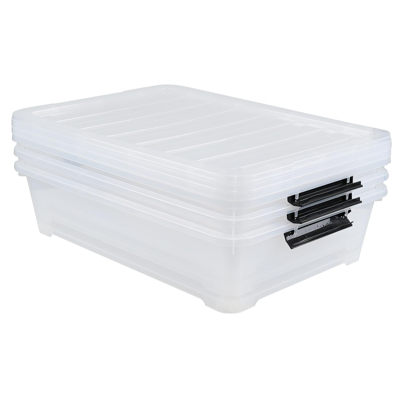 3 Packs 40 Quart Large Under Bed Storage Box Bin (3 Count)