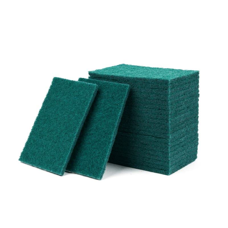 50 Pack Heavy Duty Green Scouring Pads 4x6 Inch