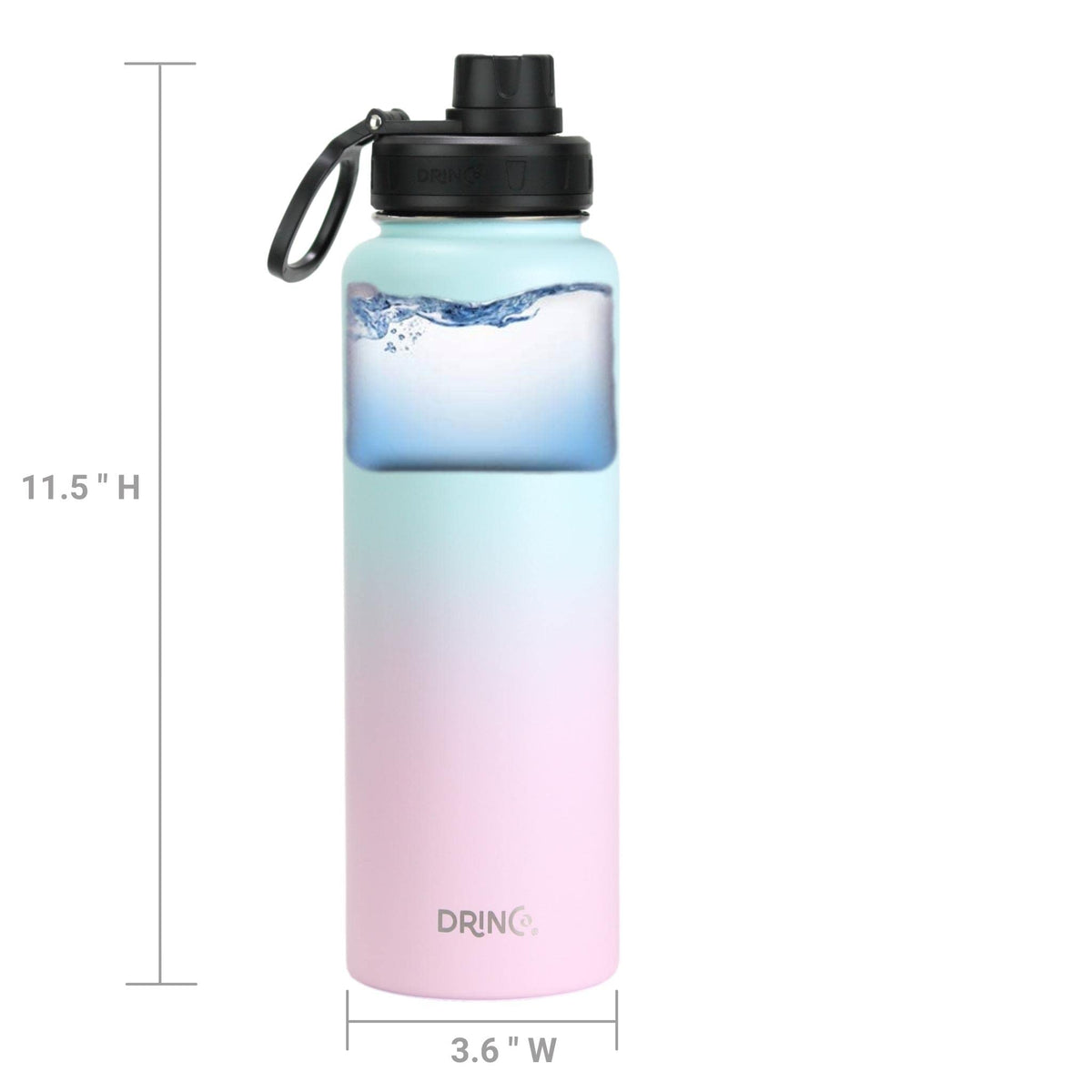 Stainless Steel Water Bottle Spout Lid Vacuum Insulated Double Wall Water Bottle Wide Mouth
