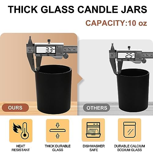 Thick Candle Jars for Making Candles 12 Pcs (12 Count)