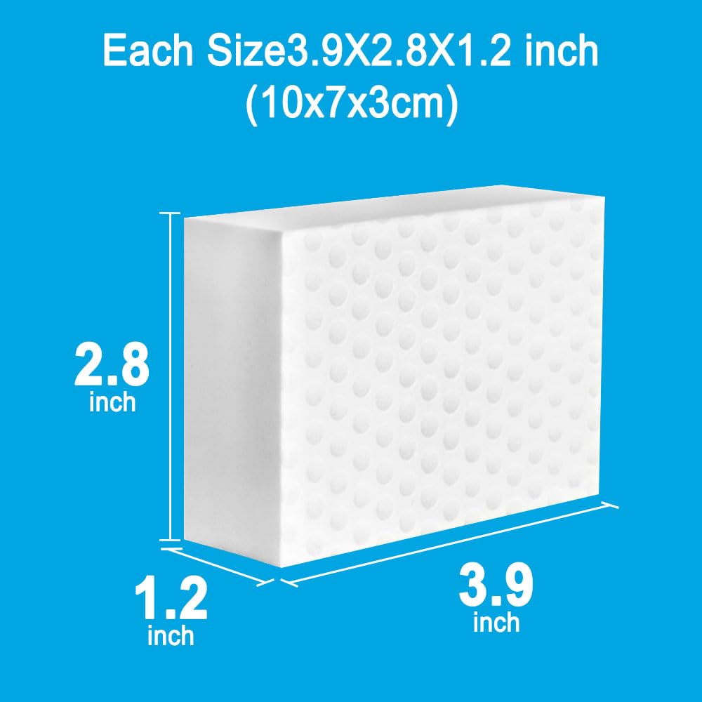 10 Pack Magic Sponge Eraser 3X Thick and Long Lasting Melamine Cleaning Sponges in Bulk (10 Count)