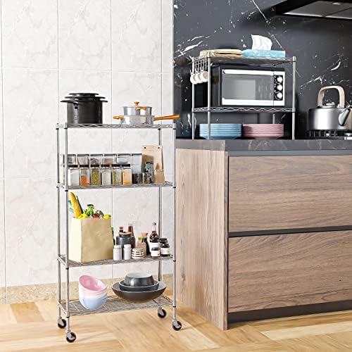 6 Tier Wire Shelving Unit with Wheels (72 Count)