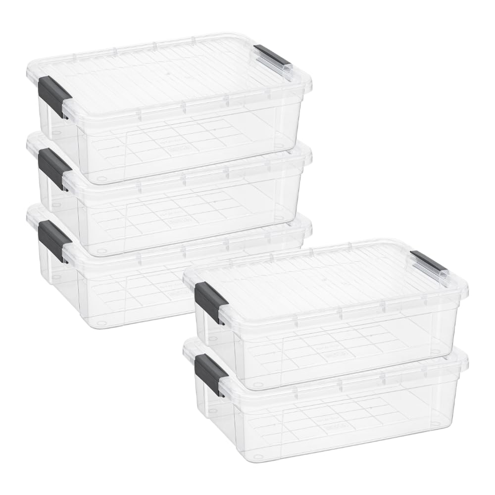 Storage Bins with Lids (5 Count)