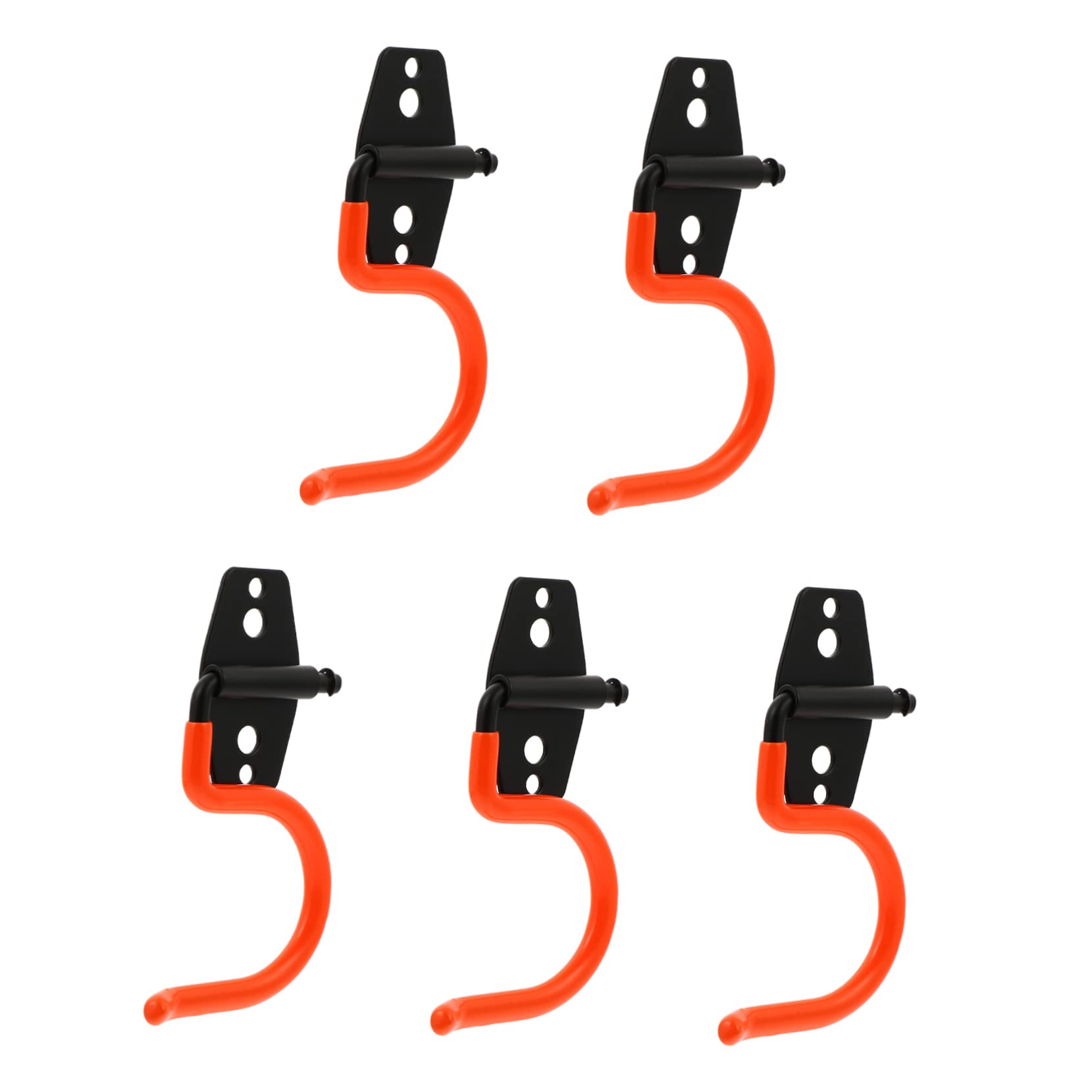 5pcs Heavy Duty Metal Storage Hooks Wall Mount Organizer for Garage Durable Broom Mop Hanger Garden Tool Holder for Efficient Vertical Space Utilization