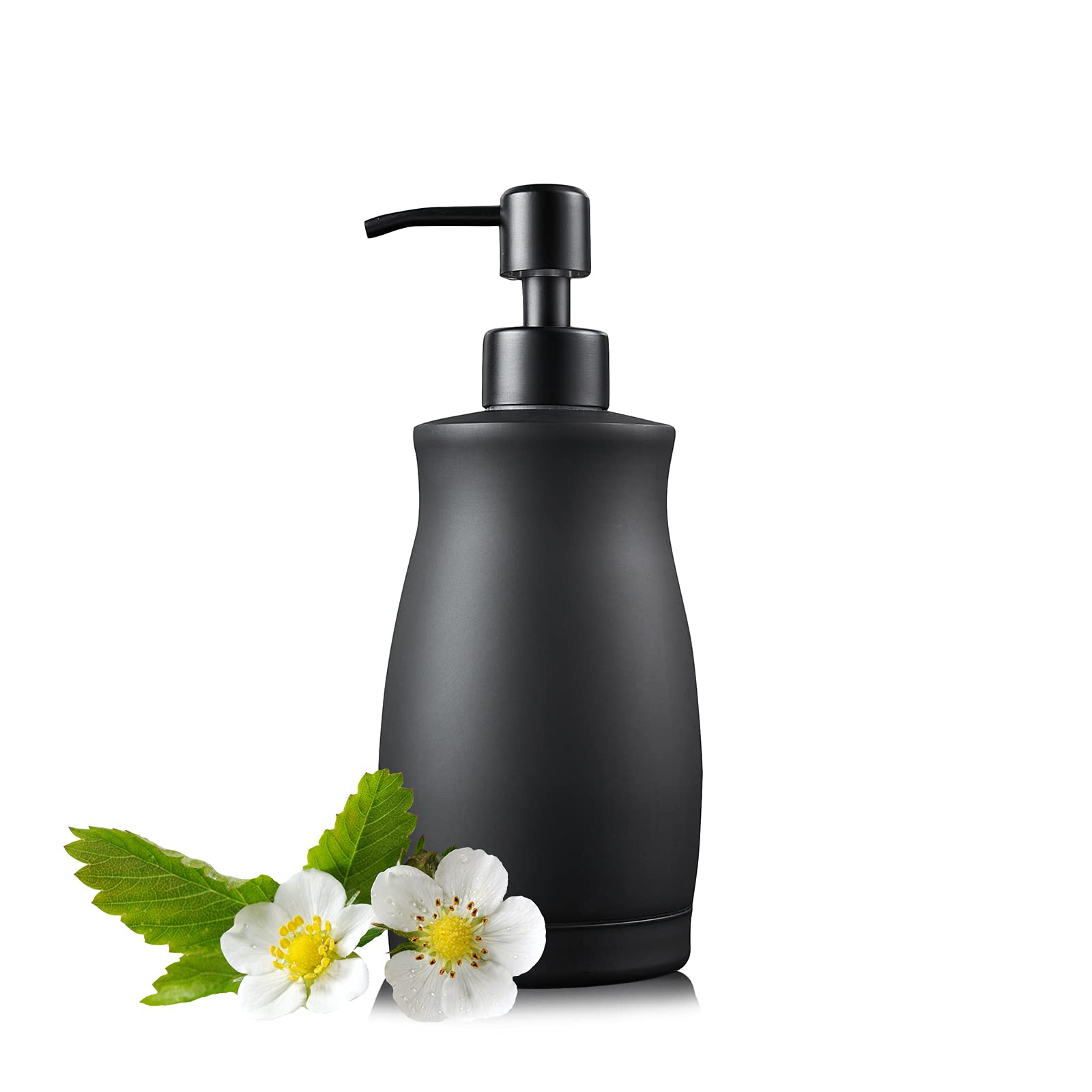 304 Stainless Steel Countertop Black Soap Dispenser Rust Resistant Leak