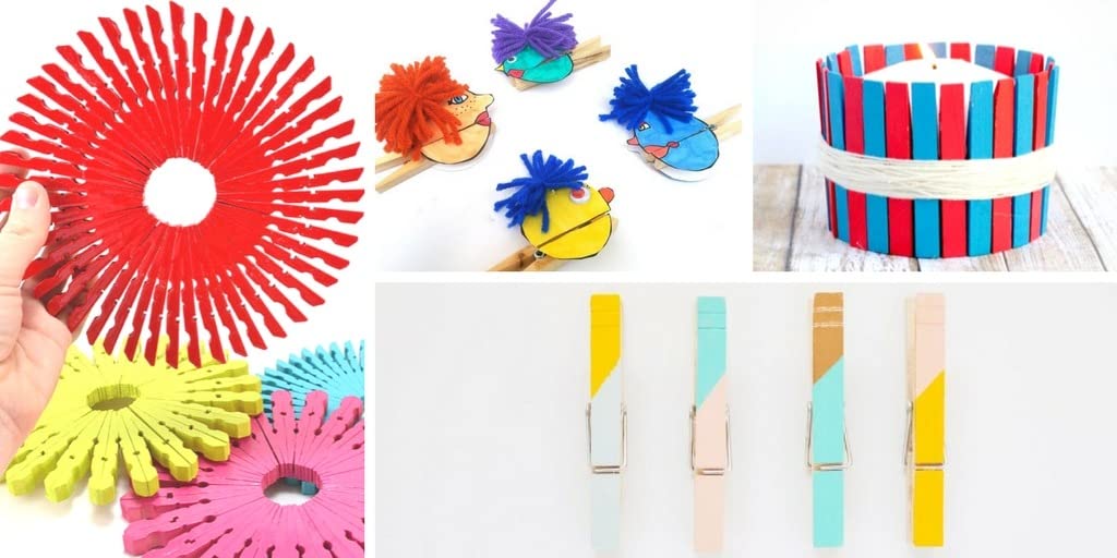 1.9 In Orange Wood Clothespins Hang Kids Artwork Craft Project Clothes Clips for Drying Bag Pegs with String Pack 50 (50 Count)