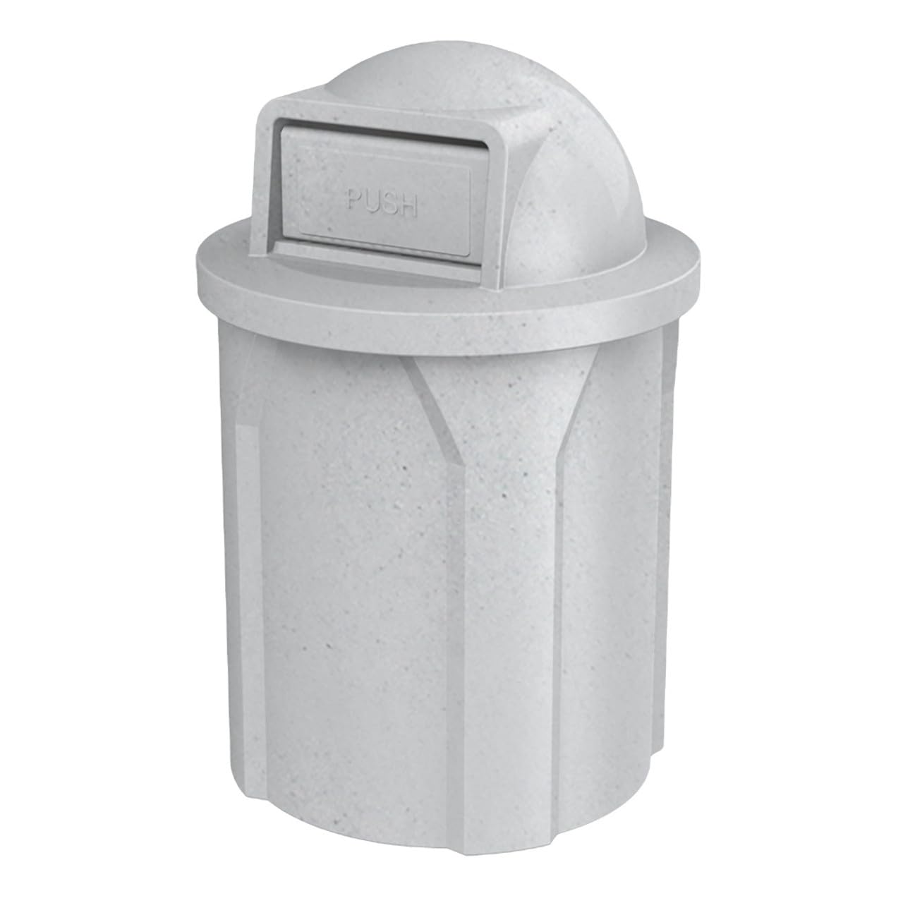 Campus Collection 42 Gallon Plastic Commercial Garbage Can with Push Lid