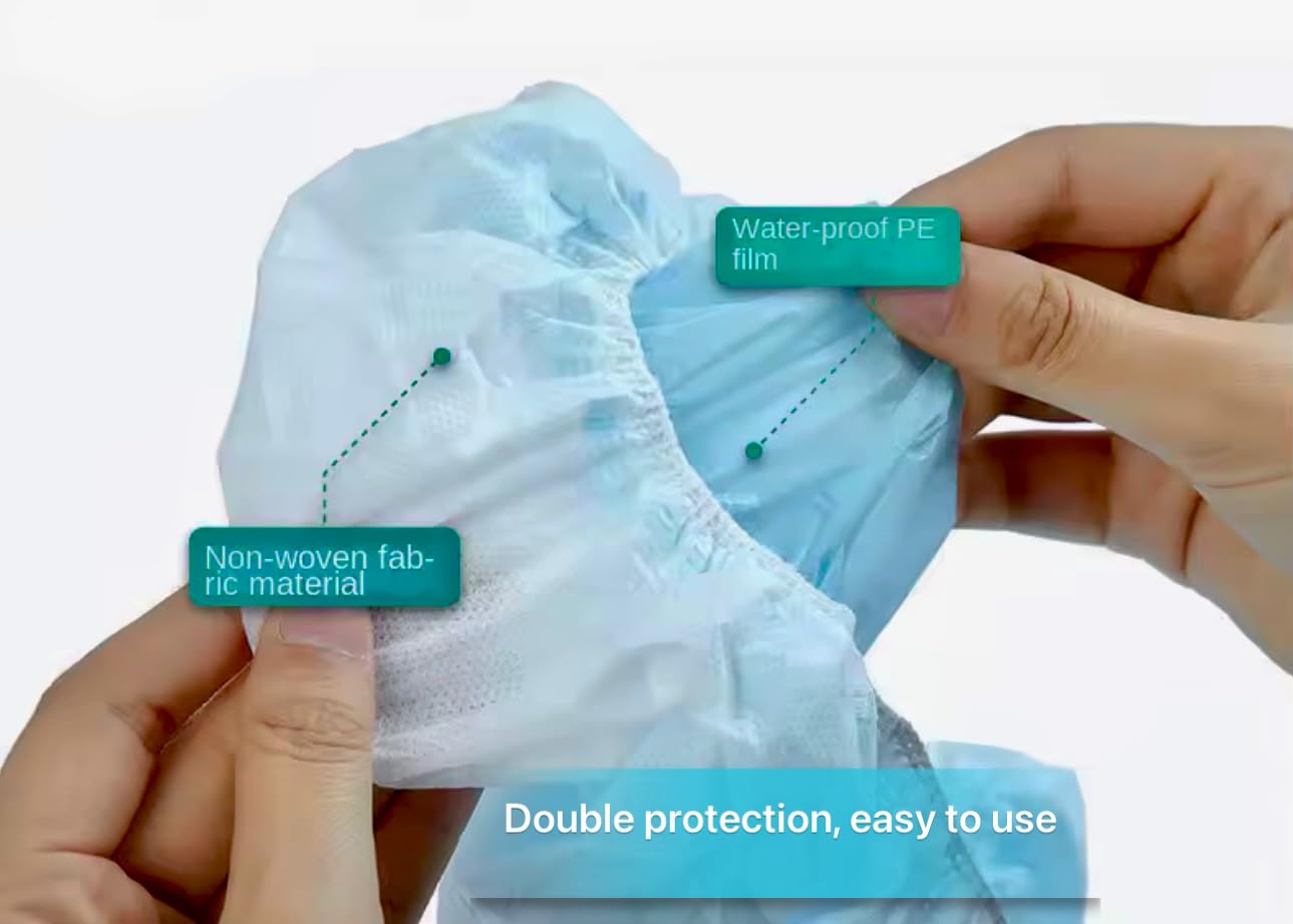 Double-Layer, Elastic Non-Woven Fabric, Disposable Toilet Seat Covers, 10 Individual Pack, Travel, Hotels, Hospital, Home, Public Restroom, Universal Fit, 95% Toilets (10 Count)